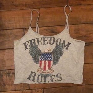 Lace Back Vintage Tank Top
